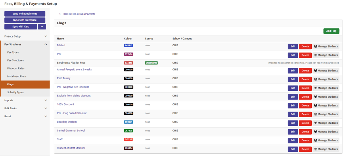 Fees, Billing, Payment Setup