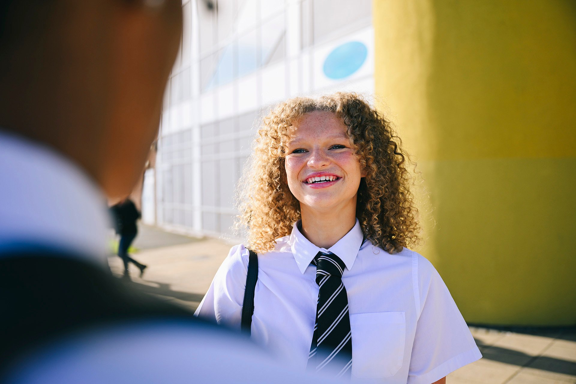 Female student smiling
