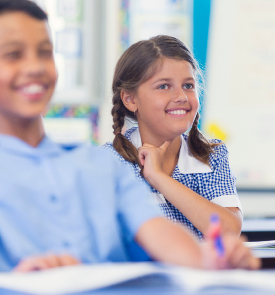 Students attending a class