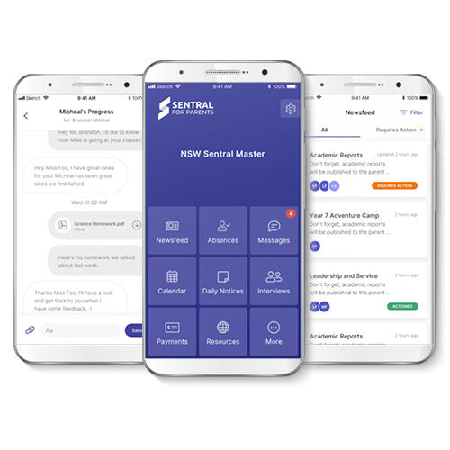 Sentral for Parents App phone features